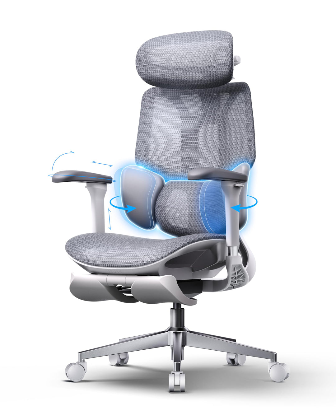 Hbada E3 Air 2026 Edition Ergonomischer Bürostuhl, 3-Zonen-Lordosenstütze, Comfy Home Office Chair m