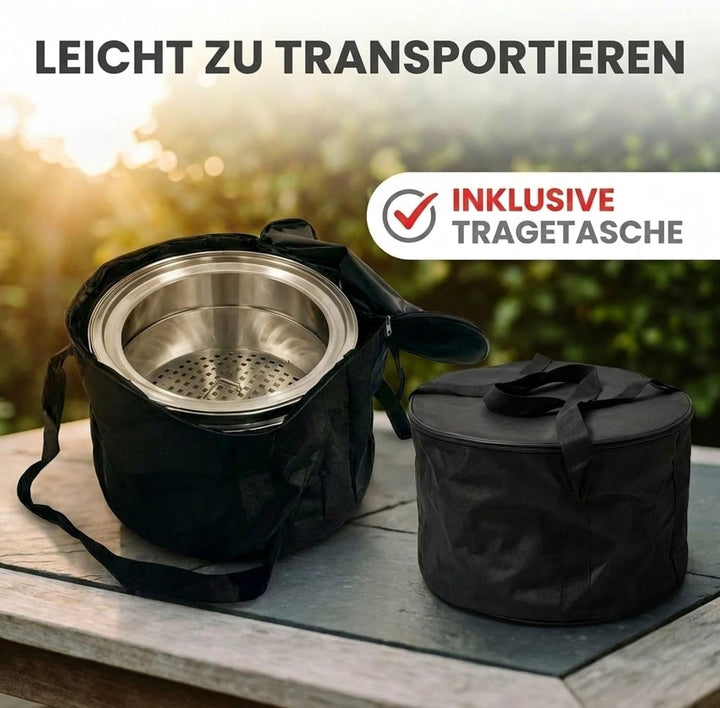 Heat Rokfri Rauchfreier Feuerkorb - Rauchfreie Feuerschale - Feuerstelle 40 cm - Fire Pit Outdoor -
