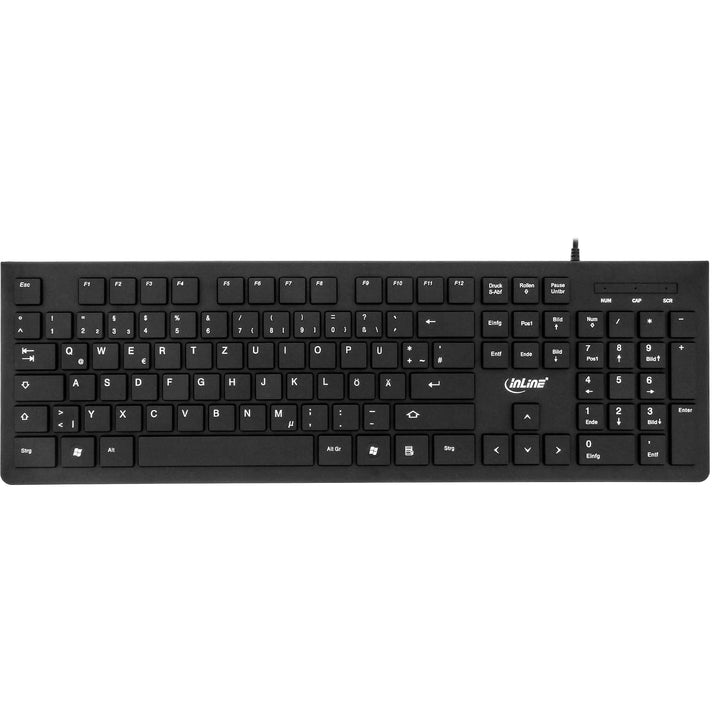 InLine Basic DesktopTastatur-Maus Set (USB-Kabel, Standard DE Layout, optisch 1200 DPI) schwarz 1 Se