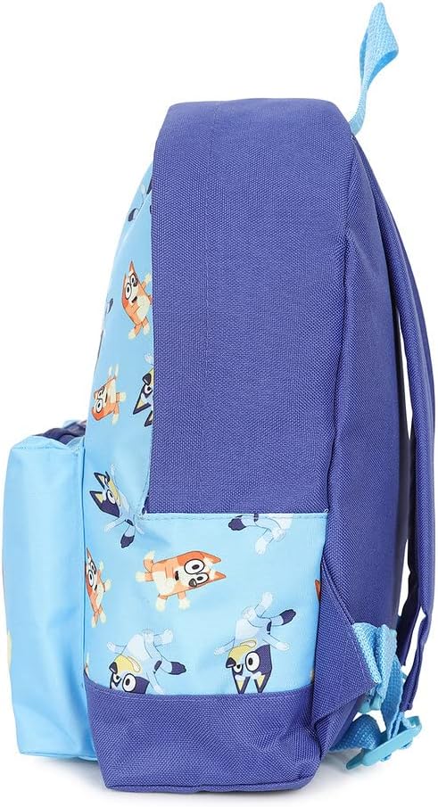 BLUEY Offizieller Bingo Kinder-Rucksack, Kinderrucksack, Schultasche, Rucksack blau, blau