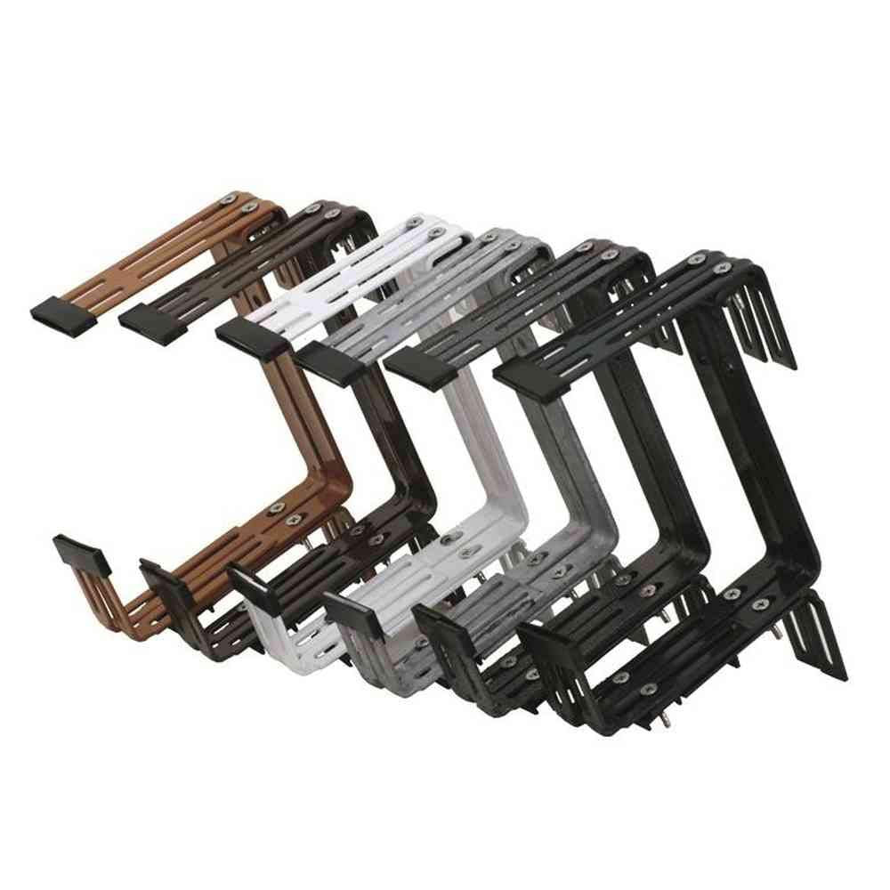 Siena Garden 10 Sets Blumenkastenhalter 3-Fach verstellbar Flacheisen bis 17 cm Kastenhöhe und 20 cm