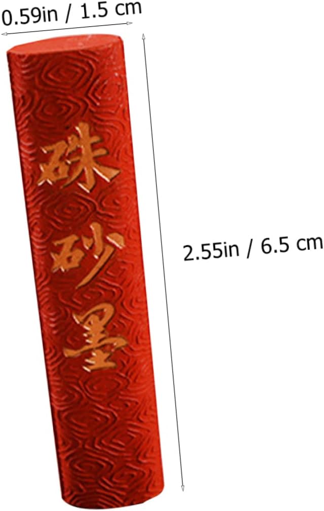 Chinesischer Kalligrafie Tintenstreifen 1 Stück, Zinnoberrot