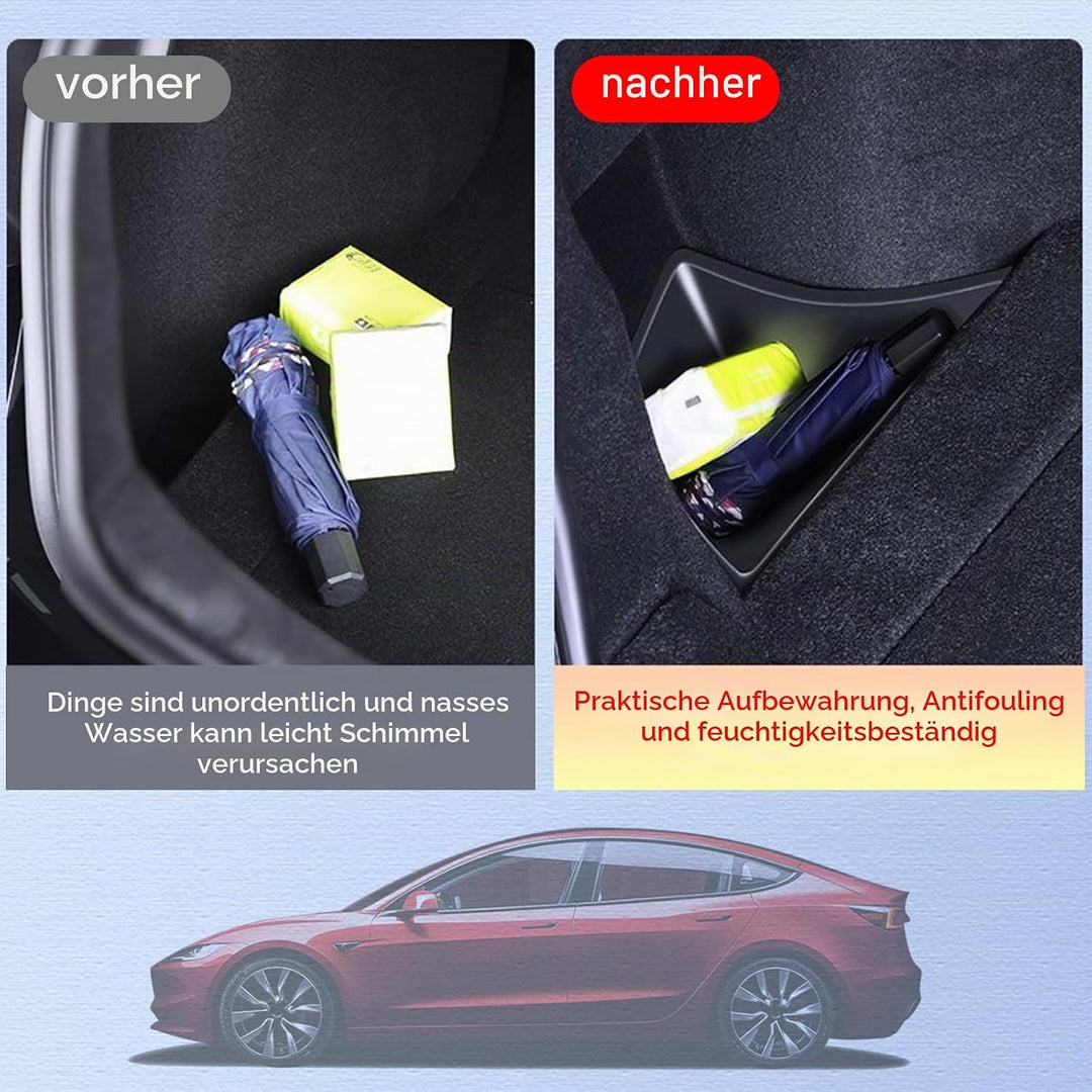 Rear Trunk Organizer Kofferraumtaschen Hinteren für Tesla Model 3 Highland, Kofferraum-Organizer Hin
