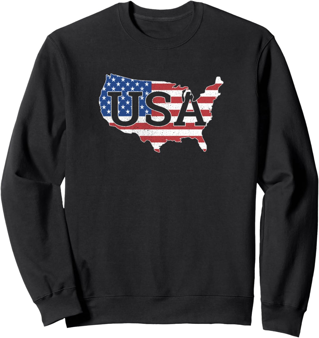 Americana USA American Flag Silhouette Sweatshirt