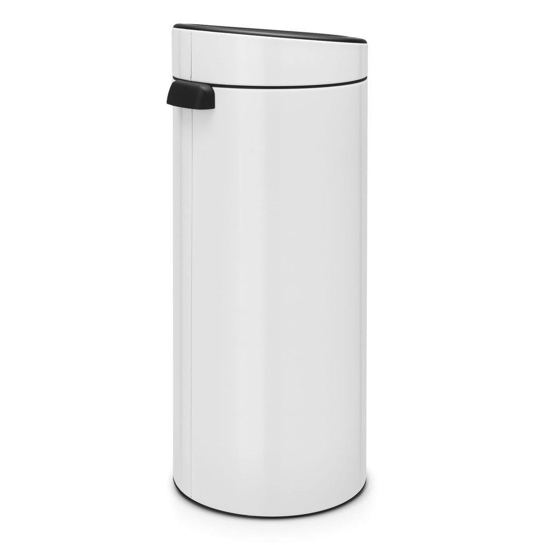 Brabantia Touch Bin New Mit Herausnehmbaren Kunststoffeinsatz, White, 30 Liter 30 Liter White, 30 Li
