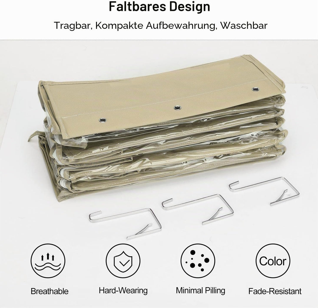 Lirex Geldbörsen-Organizer, 6 Taschen Handtaschen-Organizer mit Reissverschluss zum Aufhängen, für S