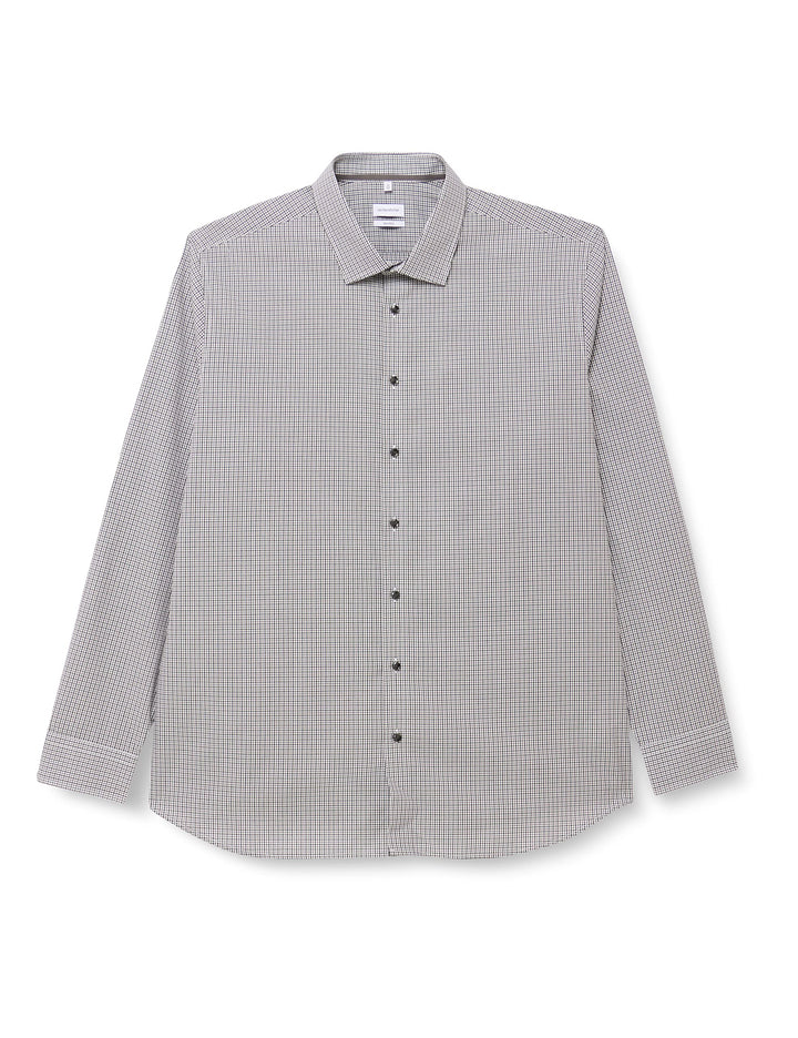 Seidensticker Herren Shaped Fit Langarm Hemd Shirt 39 Grau, 39 Grau