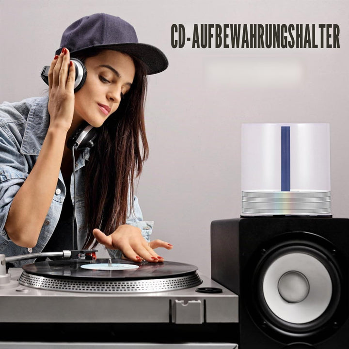 Zerodeko Cd-Aufbewahrungseimer 2Er-Set Transparenter Dvd-Halter Mit Staubschutz Kompakter Plastik Cd