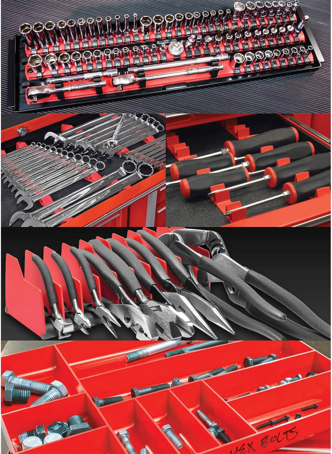Ernst Manufacturing Werkzeugorganizer Pro Pack, Rot - 8500A