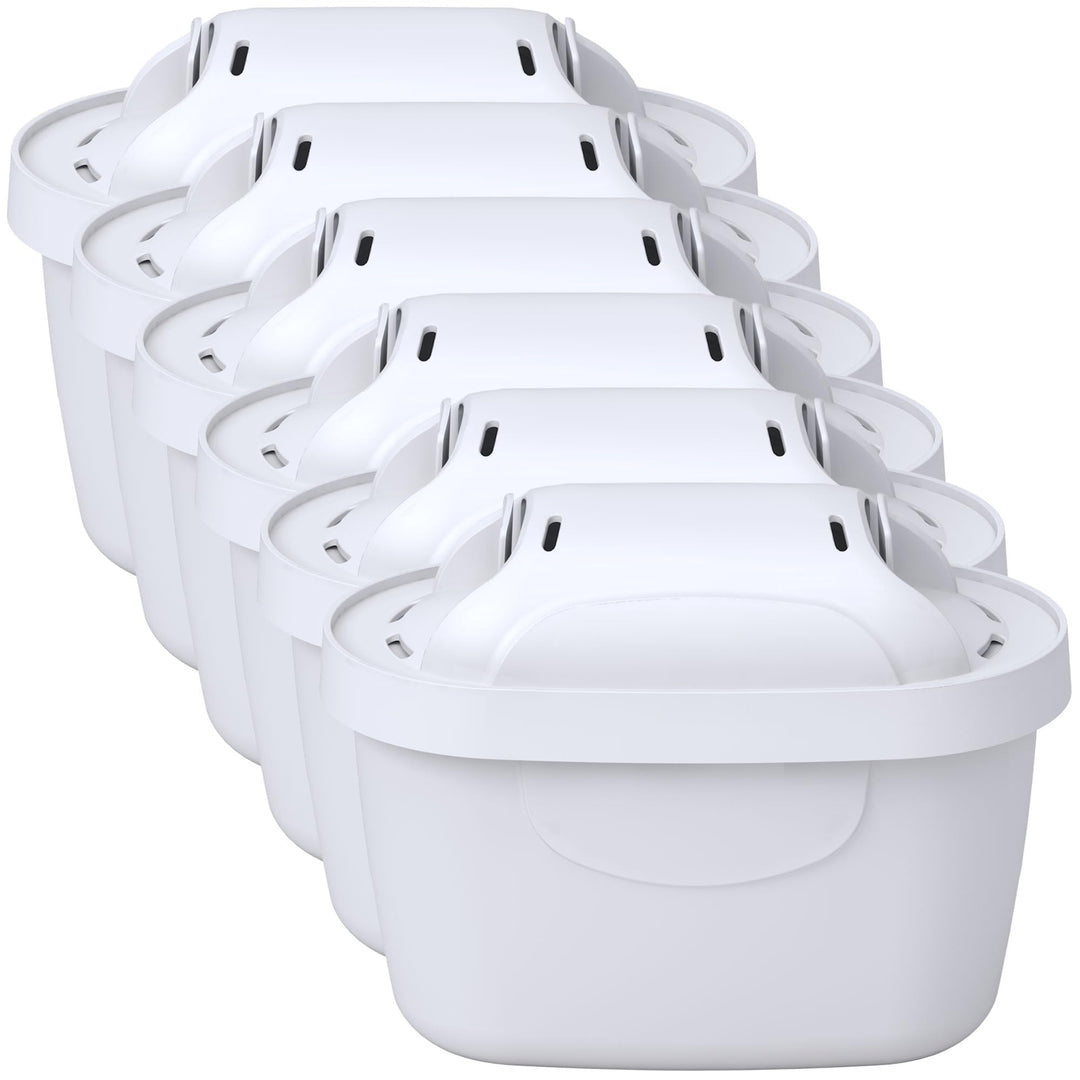 Set 6x Premium Wasserfilter kompatibel mit Brita MX+ Pro Pure Performance, PerfectFit System, Style