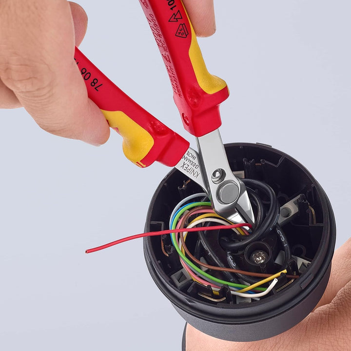 Knipex Electronic Super Knips® VDE isoliert mit Mehrkomponenten-Hüllen, VDE-geprüft 125 mm (SB-Karte