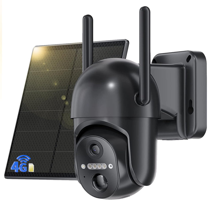 4G LTE Überwachungskamera Aussen Akku mit SIM Karte, 2K Kabellos Solar PTZ IP Kamera Outdoor Ohne WL