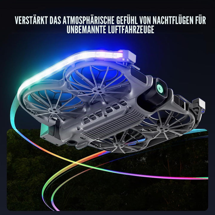 LED-Lichtstreifen Propeller Guard für DJI Neo 2 Zubehör, RGB Mehrfarbige Durchfluss Nacht Flug Licht