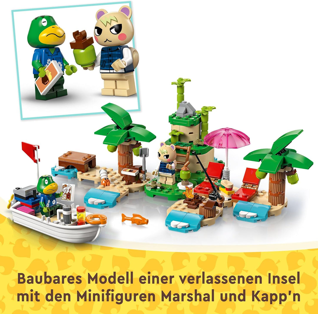 LEGO Animal Crossing Käptens Insel-Bootstour, kreatives Spielzeug für Kinder mit 2 Minifiguren aus d