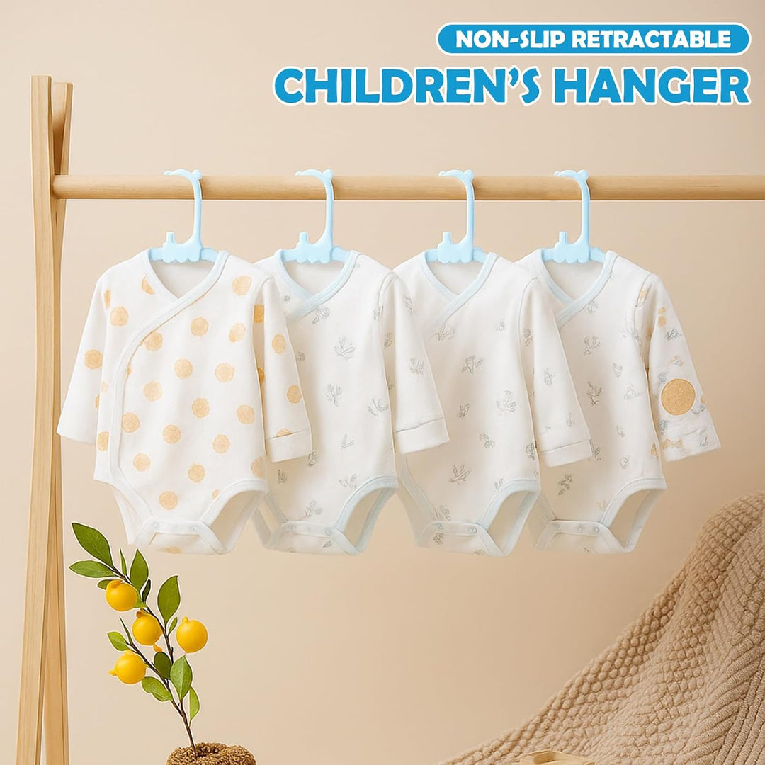 20er Set Kinderkleiderbügel, Mitwachsende Kleiderbügel Kinder Ausziehbar Kunststoff, 29-40cm Einstel