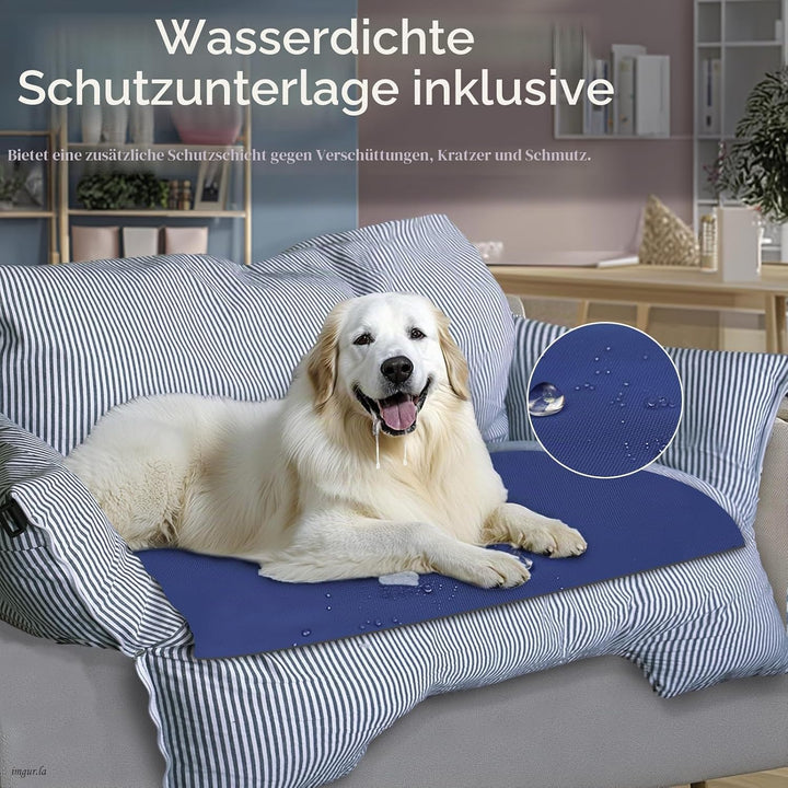 Hunde Autositz für Grosse Hunde bis 36 kg, Waschbares Hundebett Auto rückbank,Tragbarer Hundesitz Au