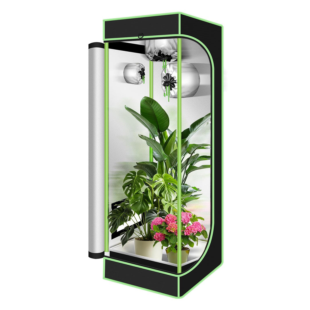 Growzelt 40x40x120 cm – Indoor-Growzelt aus 600D Polyester, transparentem PVC-Fenster, Ideal für opt