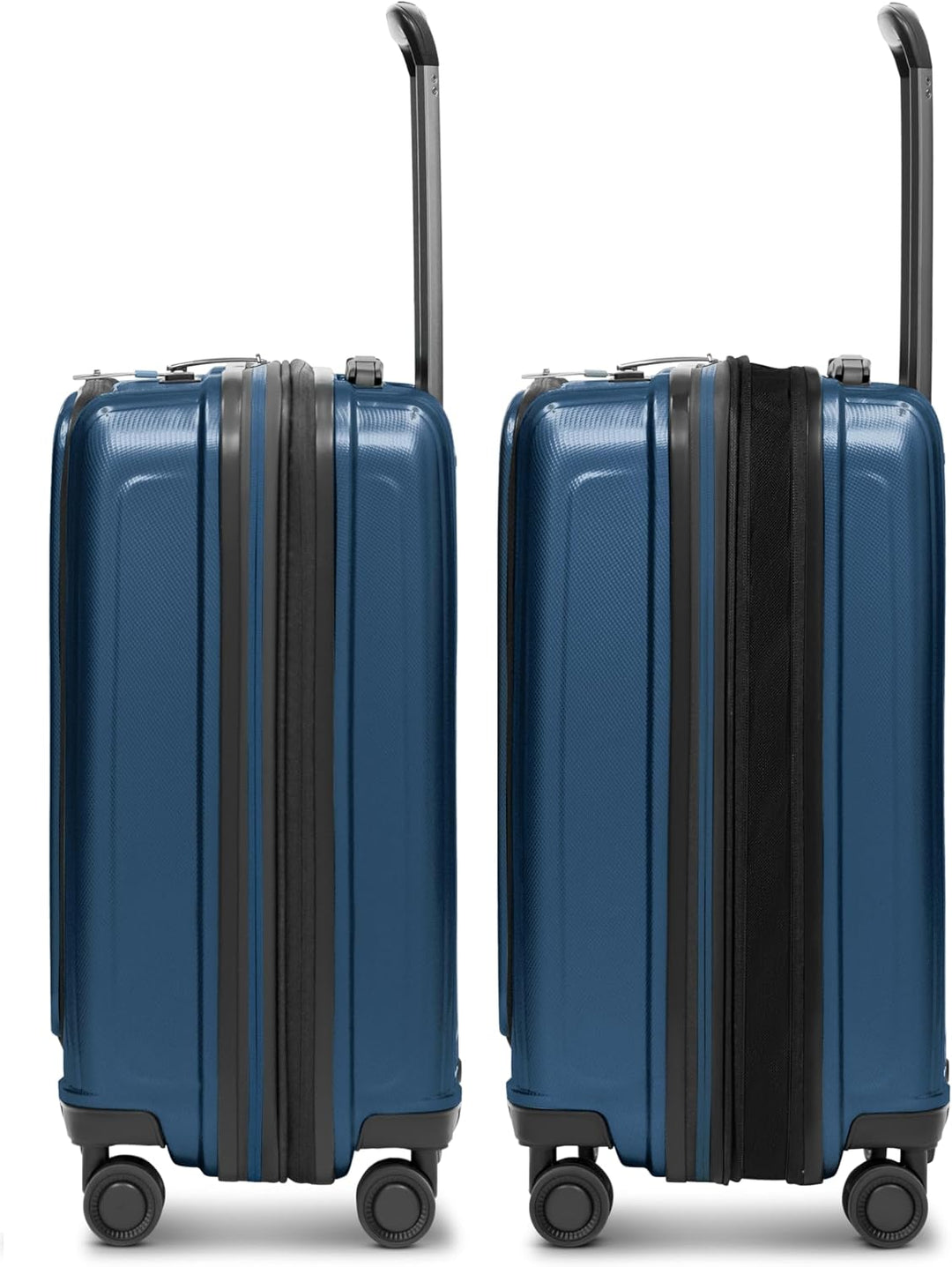 REDOLZ Hartschalen Koffer-Set-4-teilig | S 55 cm (ohne Laptopfach) + M 66 cm + L 77 cm + Beauty-Case