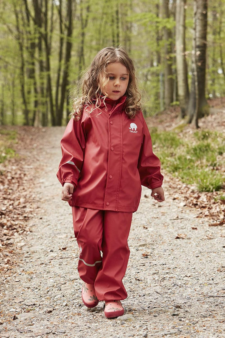 Celavi Unisex Basic Rainwear Set-Solid Pu Regenjacke 70 Baked Apple, 70 Baked Apple