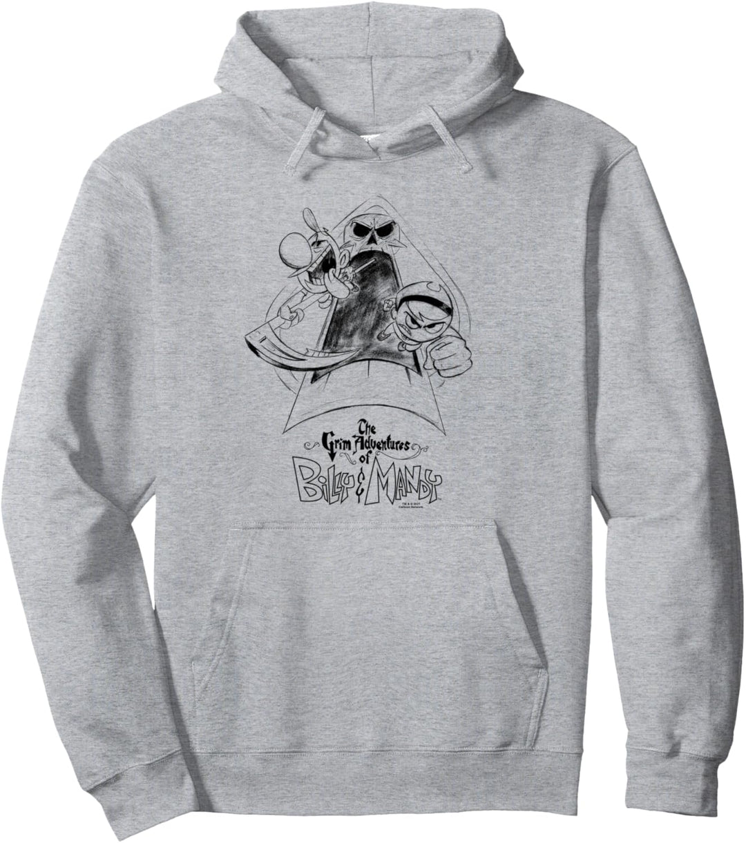 The Grim Adventures of Billy &amp; Mandy Hand-Drawn Grim Pullover Hoodie