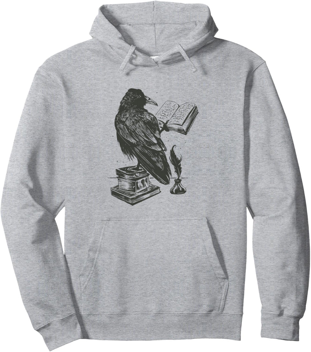 Raven Reading Pullover Hoodie