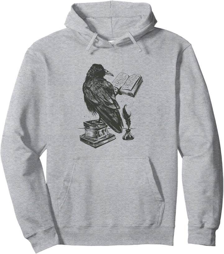 Raven Reading Pullover Hoodie
