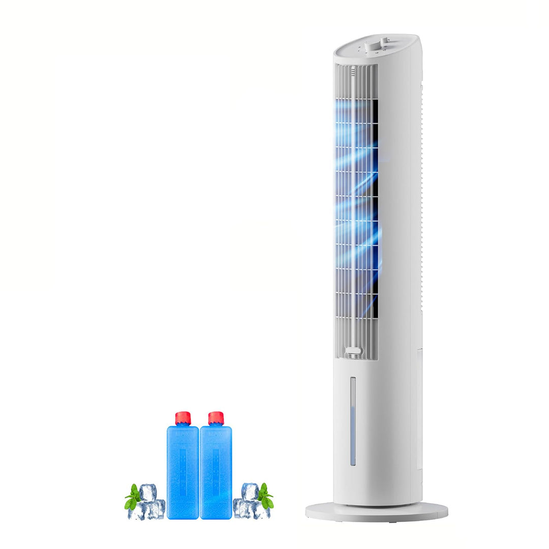 VLites Turmventilator mit Wasserkühlung Luftkühler | 3 Geschwindigkeiten, 60°-Oszillation, 3L Wasser