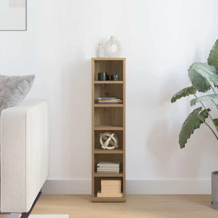 vidaXL CD-Regal Artisan-Eiche 21x20x88 cm Holzwerkstoff, Artisan-eiche