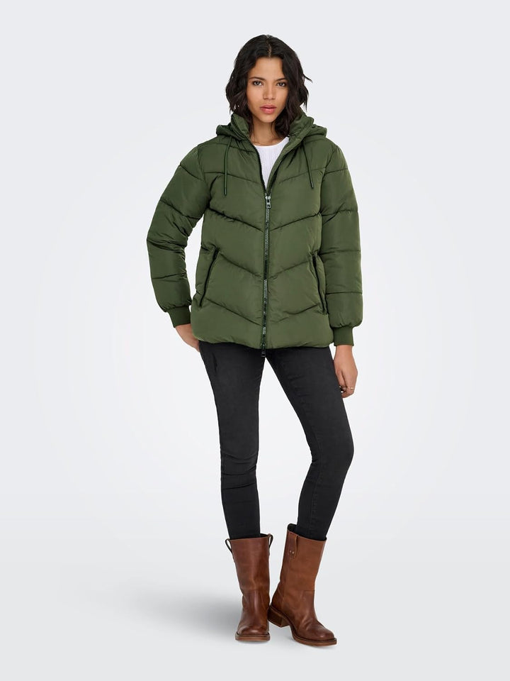 ONLY Female Steppmantel ONLMADDIE Steppmantel Forest Night XS, Forest Night XS