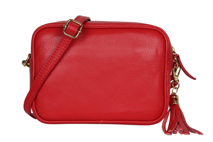 AmbraModa GLX8 - Damen Handtasche Umhängetasche Schultertasche Handytasche aus genarbtem Rindsleder