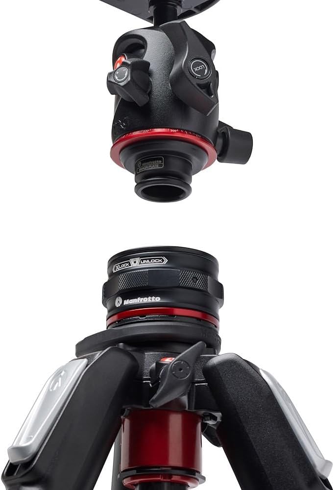 Manfrotto 4 Segment Carbon Stativ Kit, Fotostativ mit Kugelkopf mit Move Quick Release System, Profe