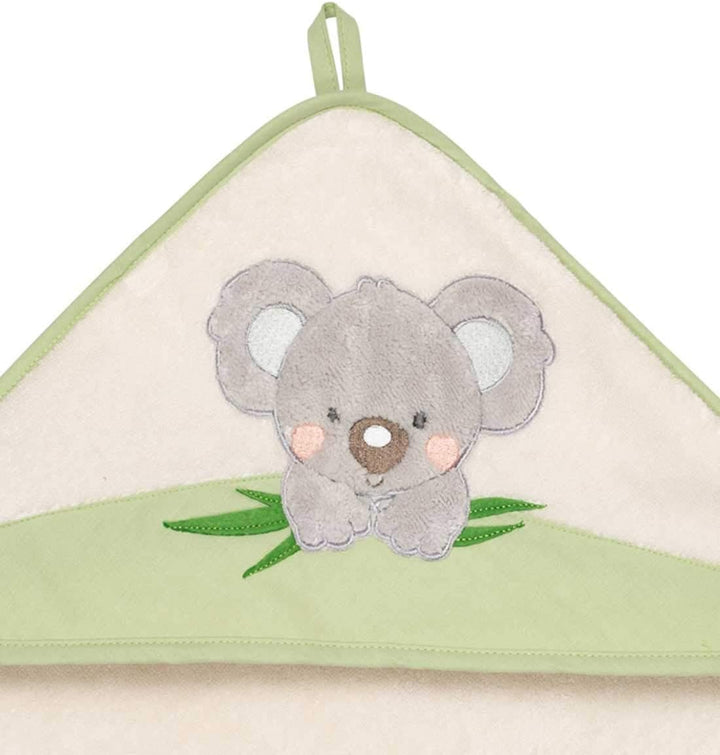 Morgenstern Kinder Kapuzenhandtuch 100x100 Koala grün, Grün