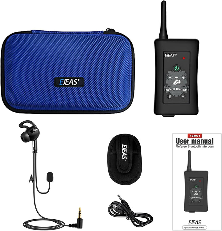 EJEAS FBIM Professionelles Fussball Schiedsrichter Bluetooth Intercom Headset Kommunikationssystem,