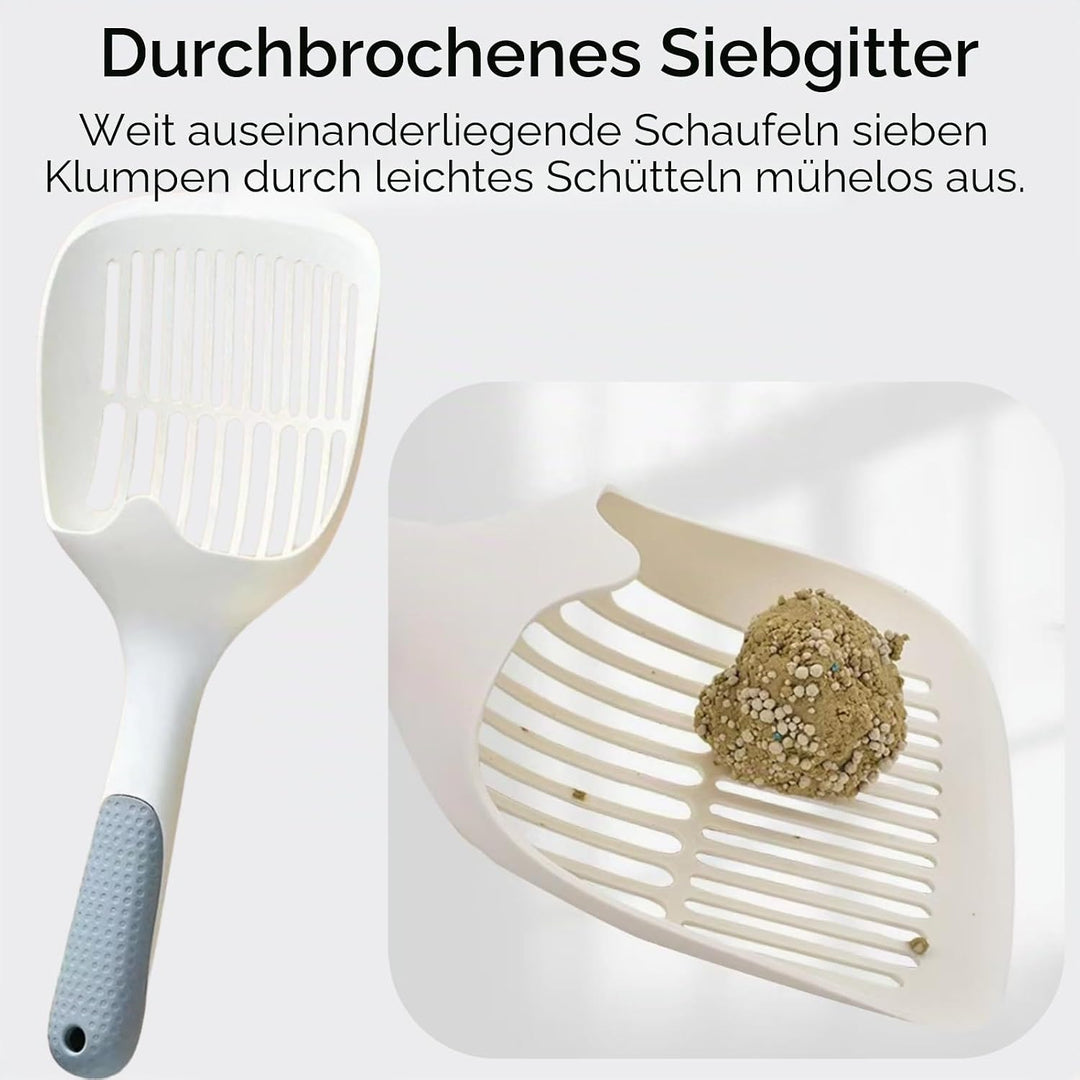 Edelstahl Katzentoilette 2er Set mit hohem Rand | geruchsneutral &amp; leicht zu reinigen | rutschfeste