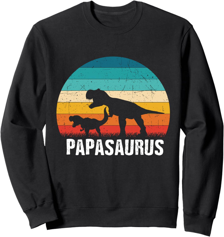 Papasaurus Vater Tag Dinosaurier Papa Saurus Geschenk Dino Sweatshirt