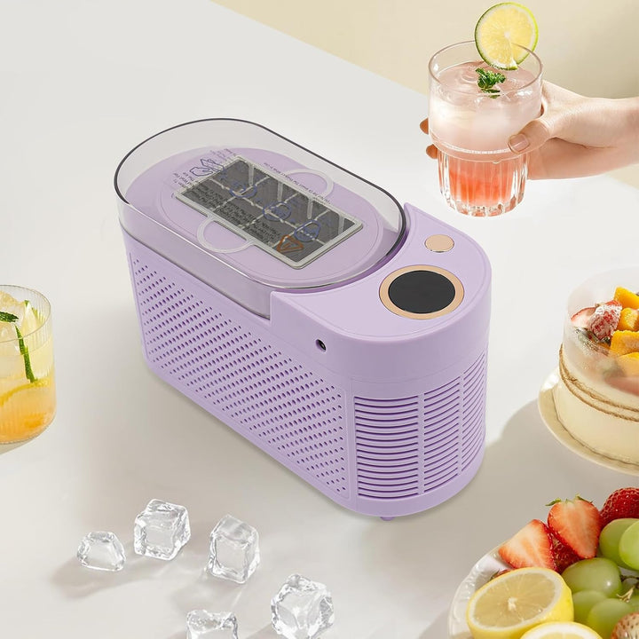 Eiswürfelmaschine Klein Tragbar, 8 Eiswürfel in 10 Min