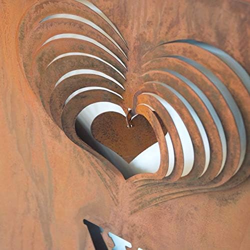 K&amp;L Wall Art Antike Edelrost Gartenstecker Willkommen Roststecker Feng Shui Gartenstele Herz Rost De