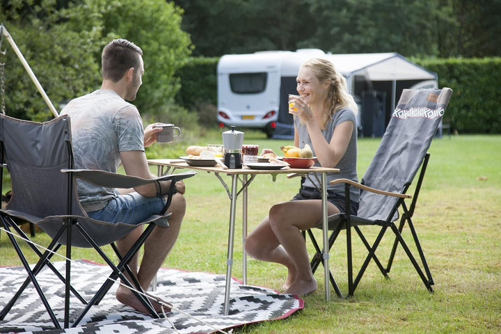 Bo-Camp Urban Outdoor Campingtisch Klapptisch Garten Tisch Falttisch Höhenverstellbar Klappbar Alu B
