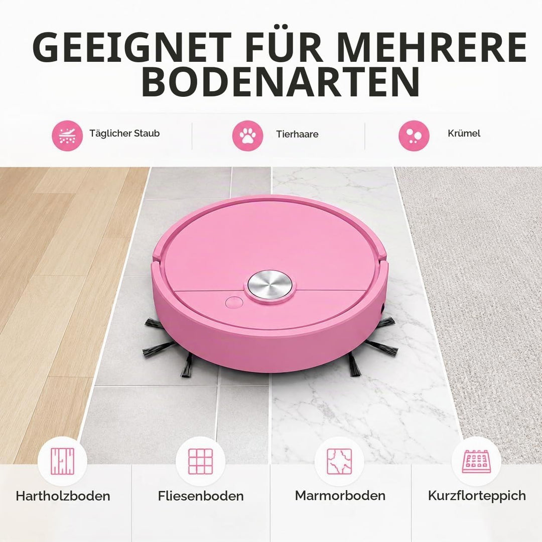 Mini Saugroboter, Mini staubsauger Roboter, Kleiner Saugroboter, Staubsaugerroboter für Auto, 3-in-1