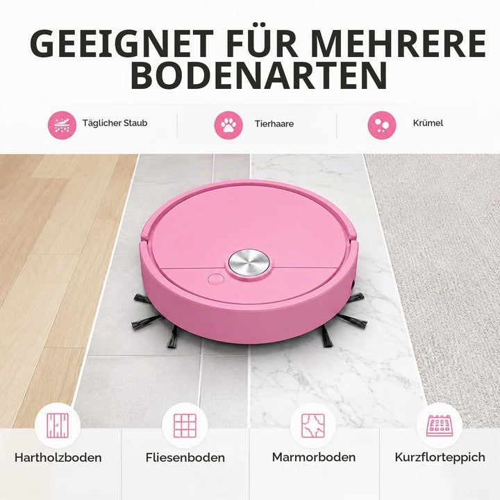 Mini Saugroboter, Mini staubsauger Roboter, Kleiner Saugroboter, Staubsaugerroboter für Auto, 3-in-1