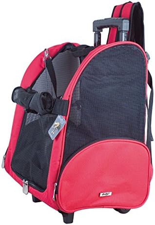 Doggy Dynamic Transporttasche mit Rollen für Hunde 40 x 27 x 45 cm rot 40*27*45, rot 40*27*45