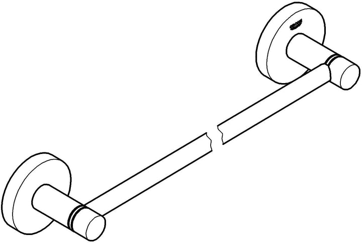 GROHE Start - Badetuchhalter (Stichmass 450mm, Material: Metall, verdeckte Befestigung), chrom, 4119