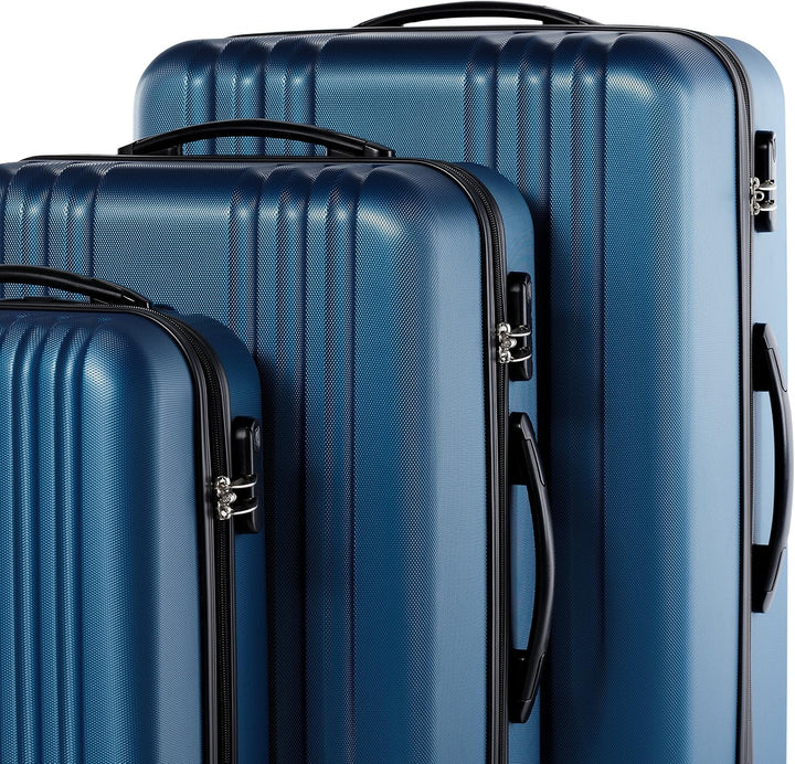 FERGÉ Kofferset mit Trolley Marseille Hartschale 3er Set - Handgepäck 55 cm, L und XL Reisekoffer 4