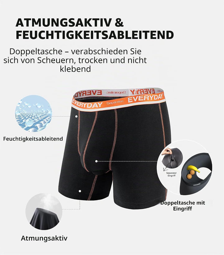 Separatec Boxershorts Herren 7er Pack aus Weicher Baumwolle Unterhosen Männer mit Unterstützender Se