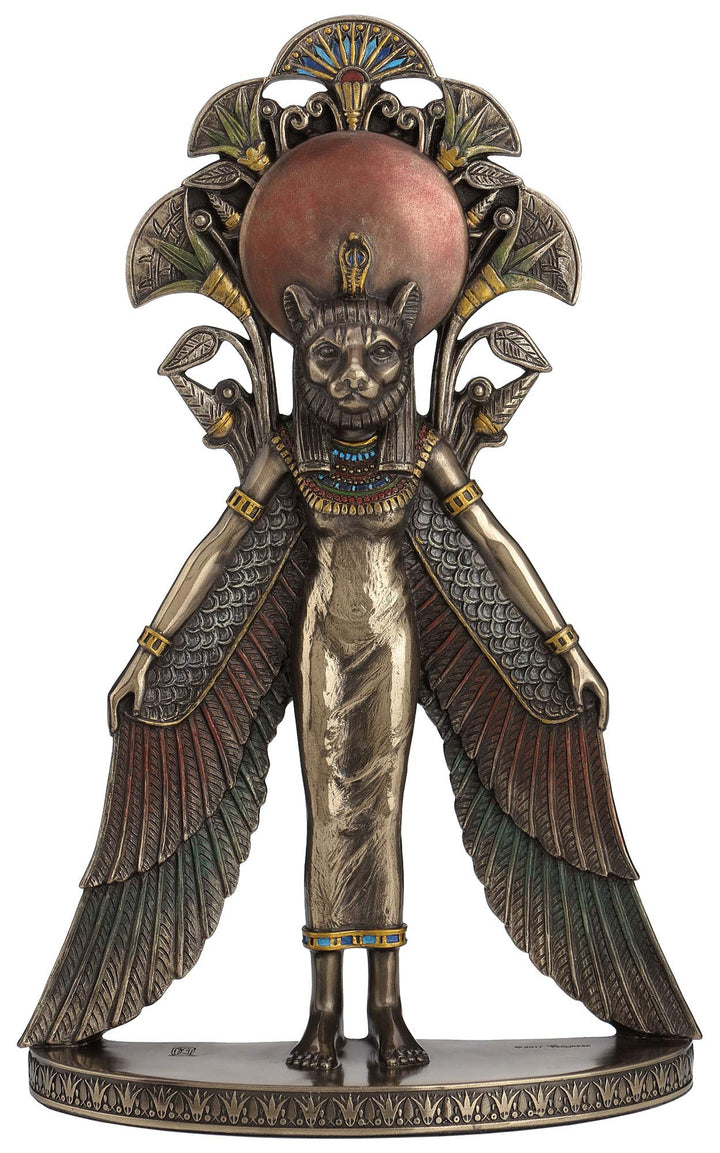 Veronese Design Sekhmet Geflügelte ägyptische Kriegergöttin Wandkunststatue
