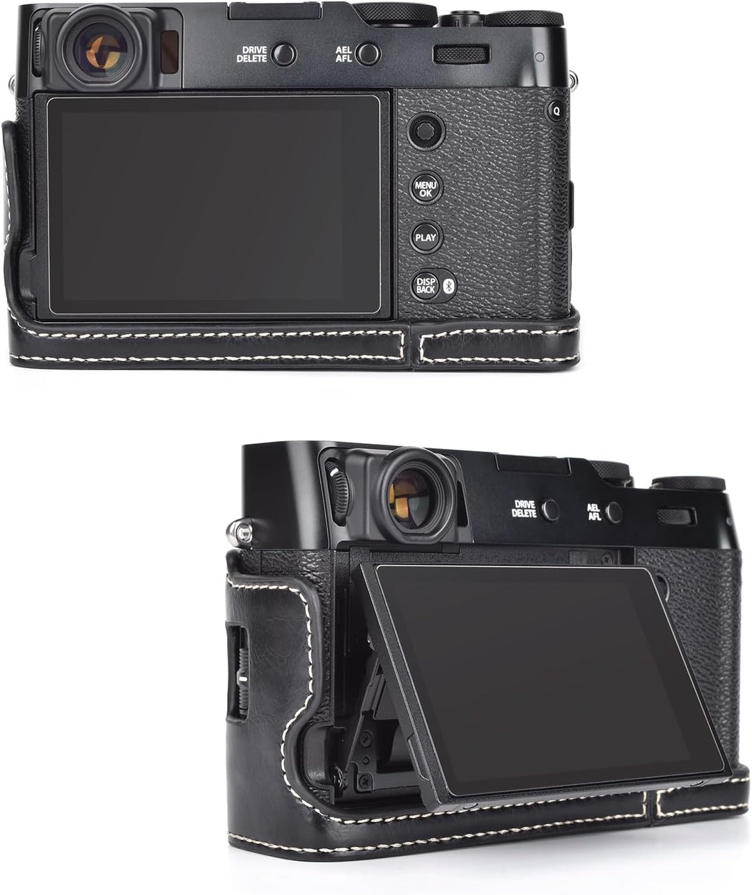 MUZIRI KINOKOO PU-Leder Tasche für Fuji X100VI, schützende Halbhülle, kompatibel mit Fujifilm X100VI