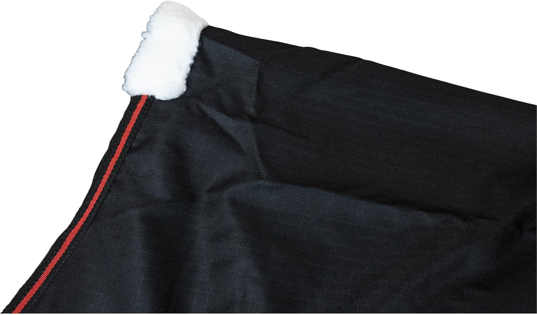 RL24 - Weidedecke Basicline 600D Schwarz/Rot 85 cm (50g) Schwarz/Rot 85cm (50g/m² Füllung), Schwarz/