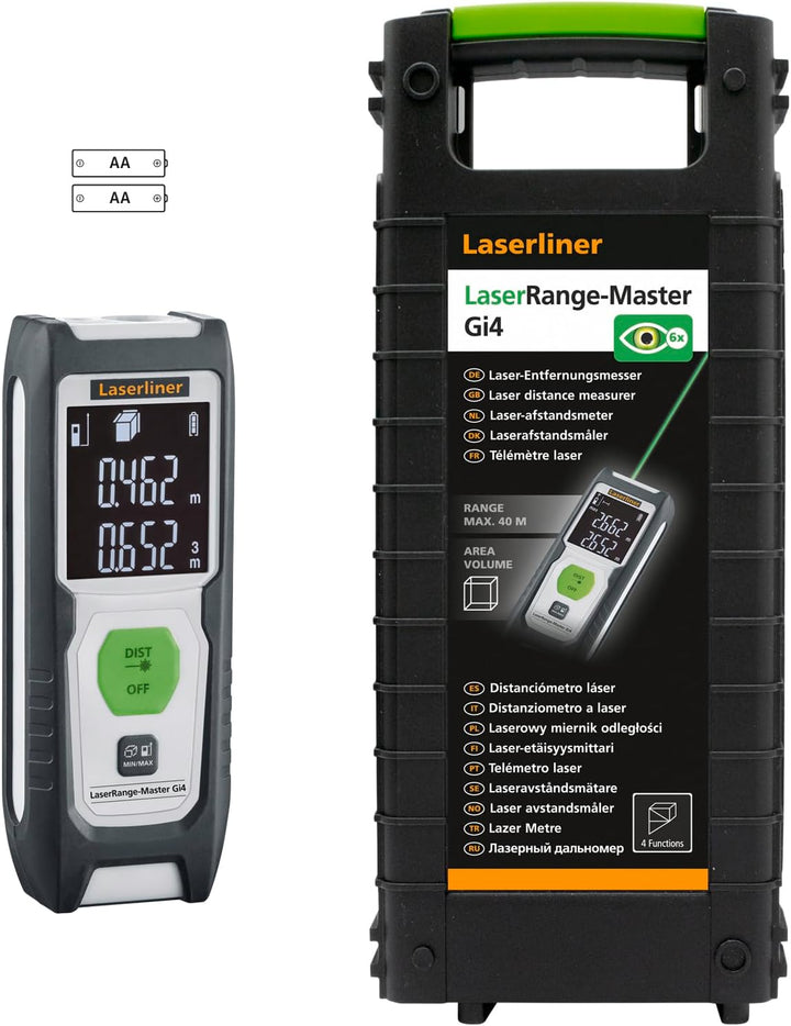 Laserliner Laser Entfernungsmesser, Lasser Range Master Gi4, digitales Messgerät mit 40 m Messbereic