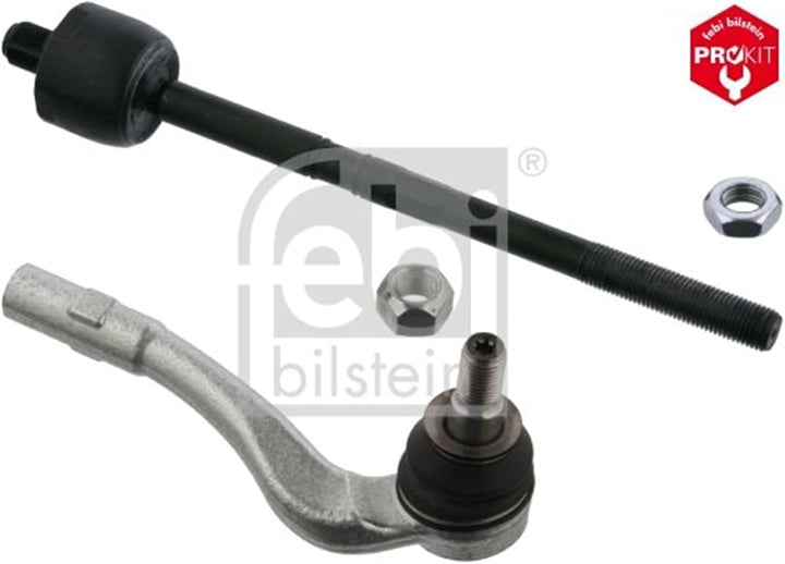 febi bilstein 40141 Spurstange mit Endstück, Mutter und Sicherungsmutter , 1 Stück Vorderachse recht