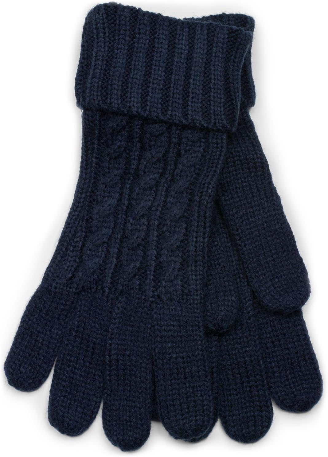 styleBREAKER Schal, Mütze und Handschuh Set, Zopfmuster Strickschal mit Bommelmütze und Handschuhe,
